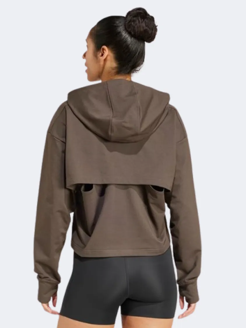Adidas Power Back Ventilation Women Training Hoody Shadow Olive