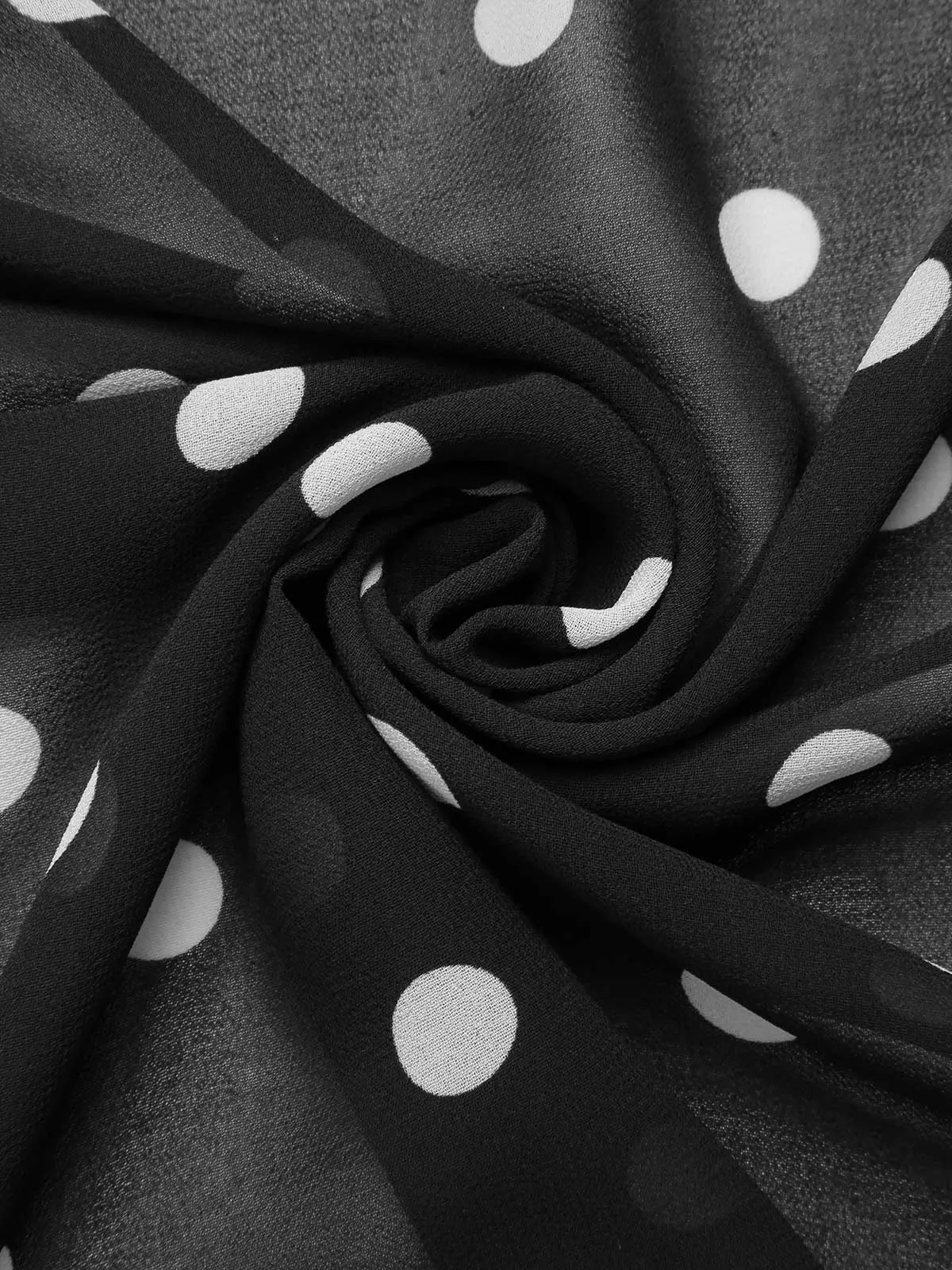 Black 1930s Polka Dot Mermaid Dress
