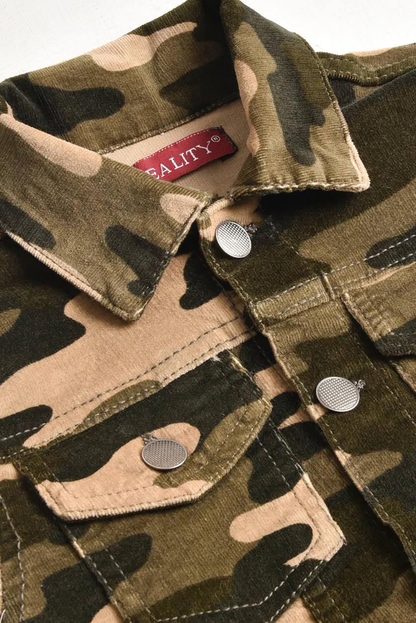 Camouflage Corduroy Jacket