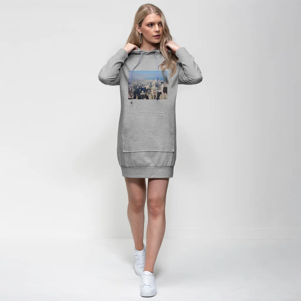 Chicago Skyline Premium Adult Hoodie Dress