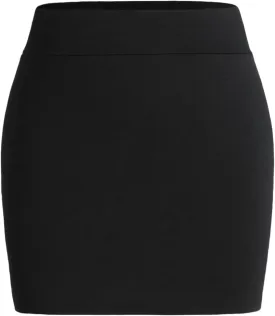 CIDER Solid Slit Mini Skirt