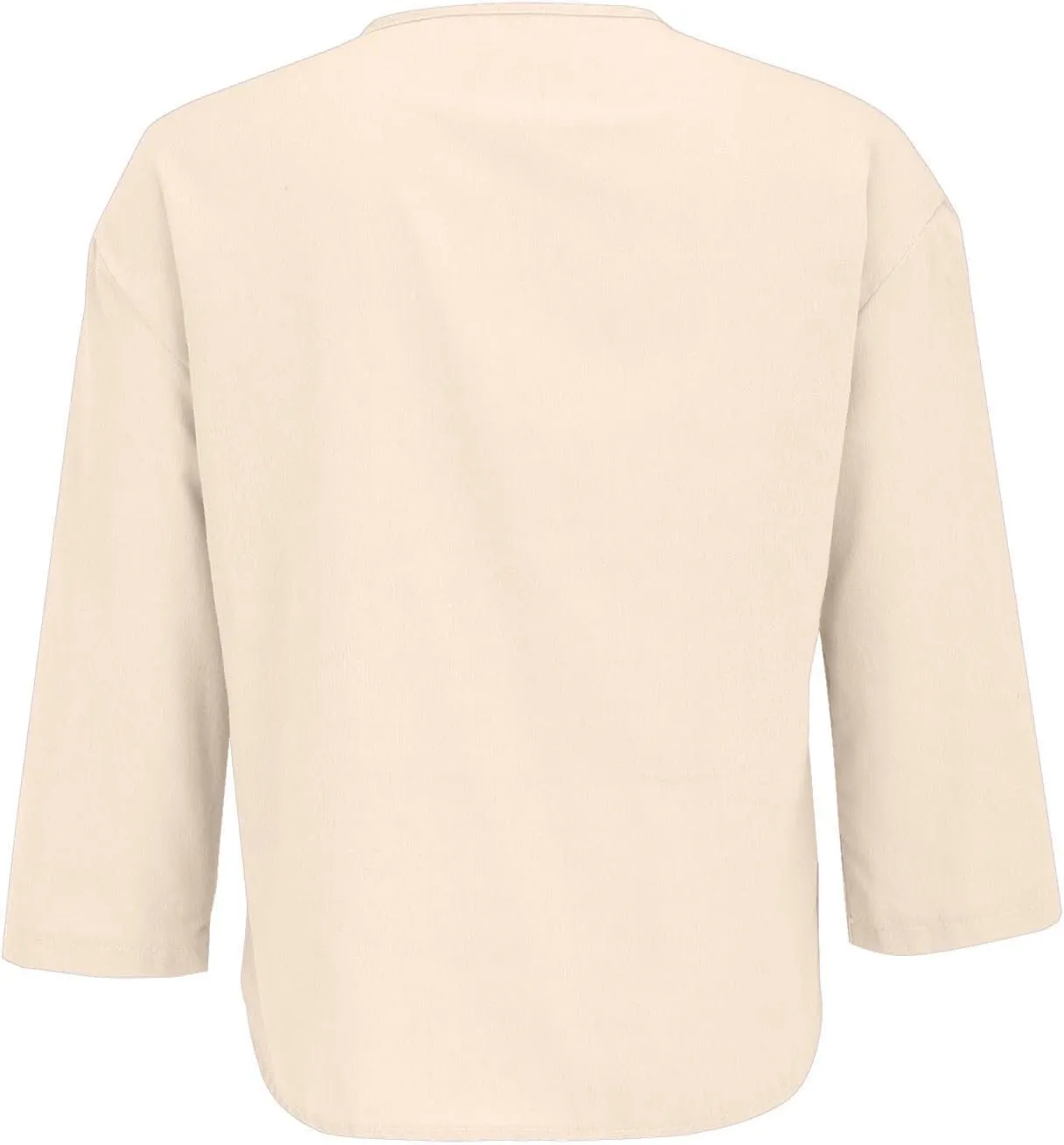 Cotton Linen Shirts for Women Gauze Boho Button Down 3/4 Sleeve Blouses Summer Tops Loose Fit Beach Vacation Outfits