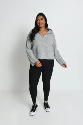 Curve Winter Everyday High Waisted Leggings - Black