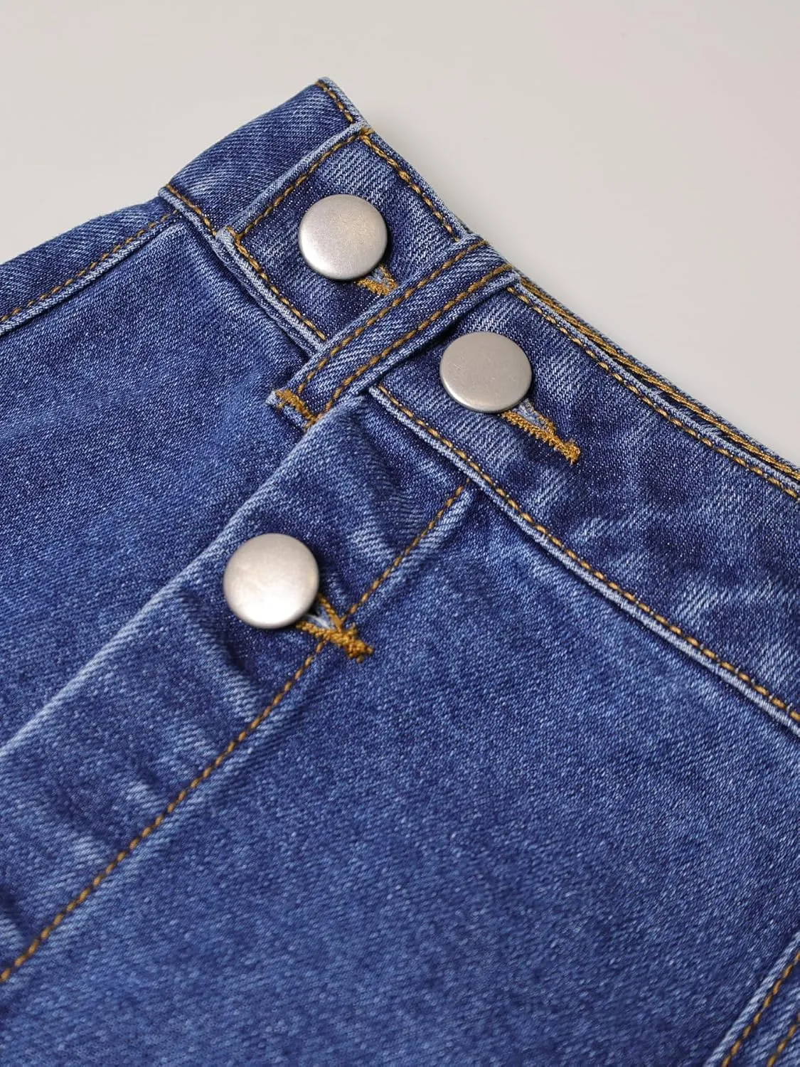 Denim Skirt with Slit, Women's Casual High Waist Split Midi Jean Skirts, Slim Fit Pencil Skirt