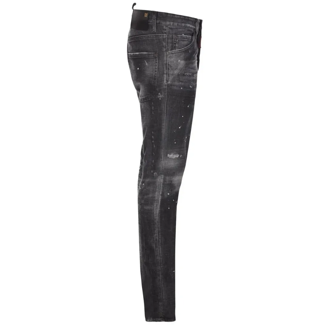 Dsquared2 Cool Guy Jean Black Ripped Wash Jeans 