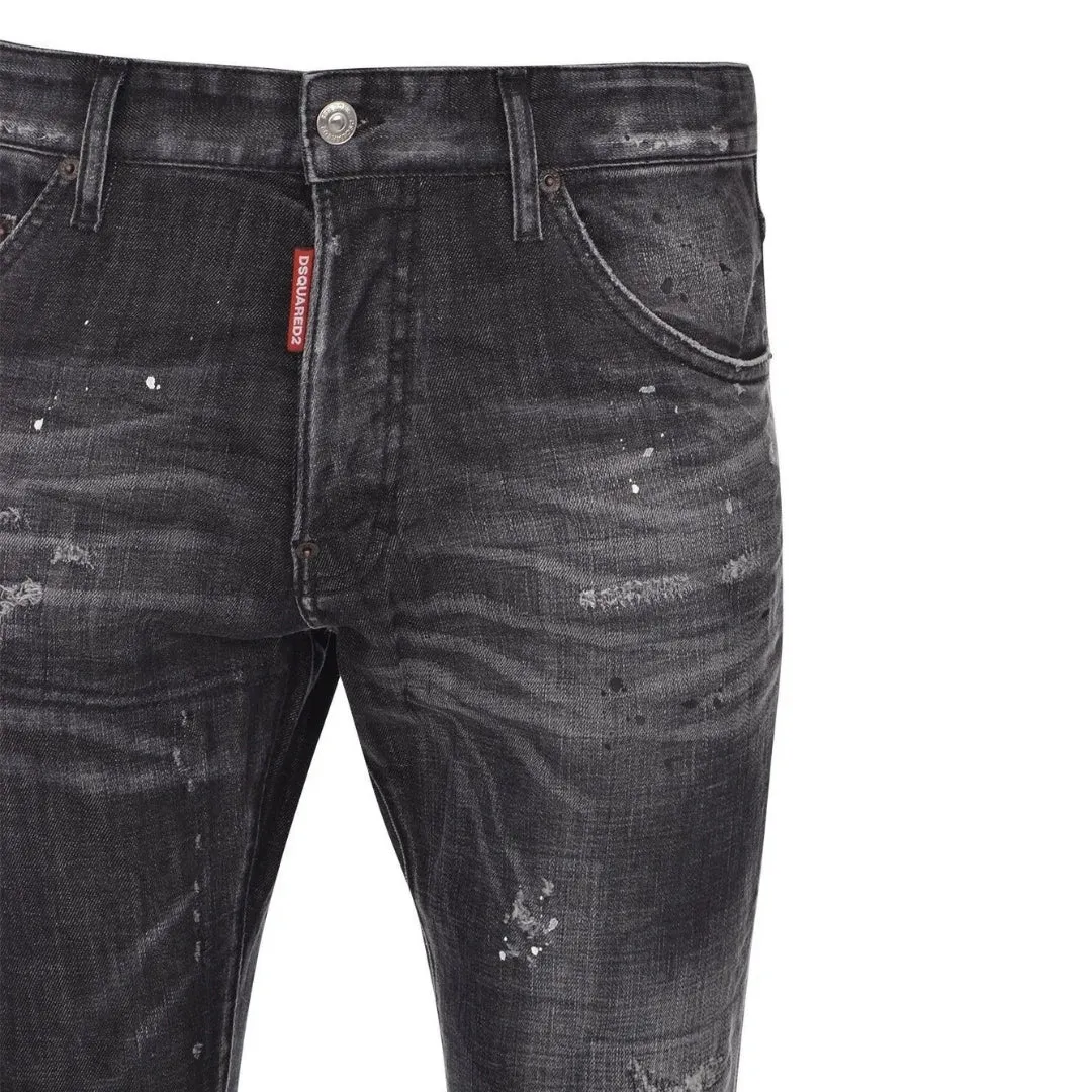 Dsquared2 Cool Guy Jean Black Ripped Wash Jeans 