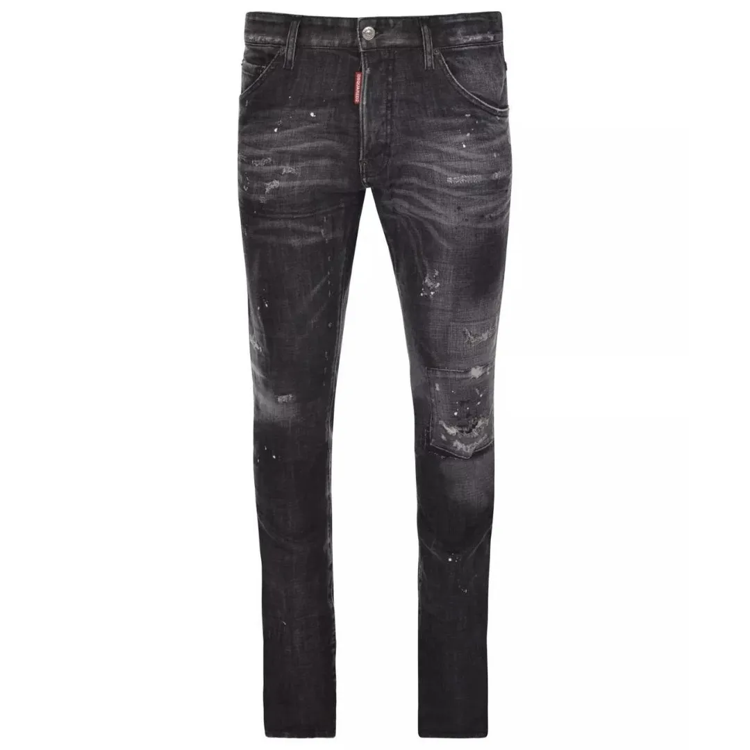 Dsquared2 Cool Guy Jean Black Ripped Wash Jeans 