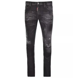 Dsquared2 Cool Guy Jean Black Ripped Wash Jeans 