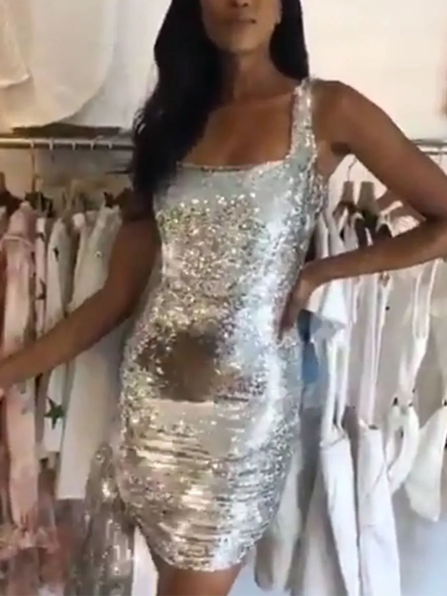 Fashion Sexy Sequined Tight Skirt