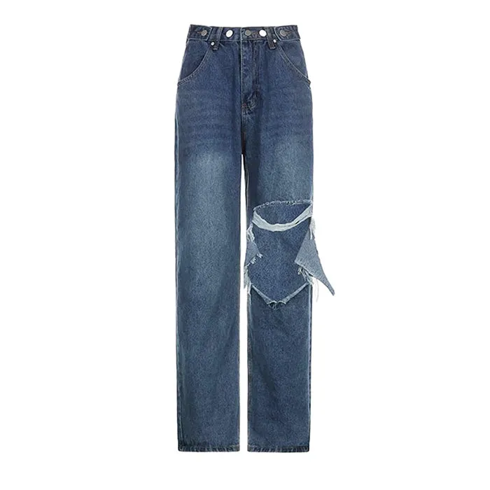 Fashionkova Ripped Baggy Jeans