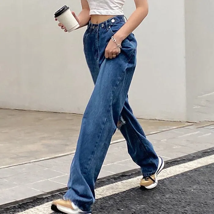 Fashionkova Ripped Baggy Jeans