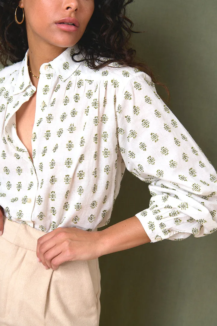 Garance Paris Telma Blouse in Khaki