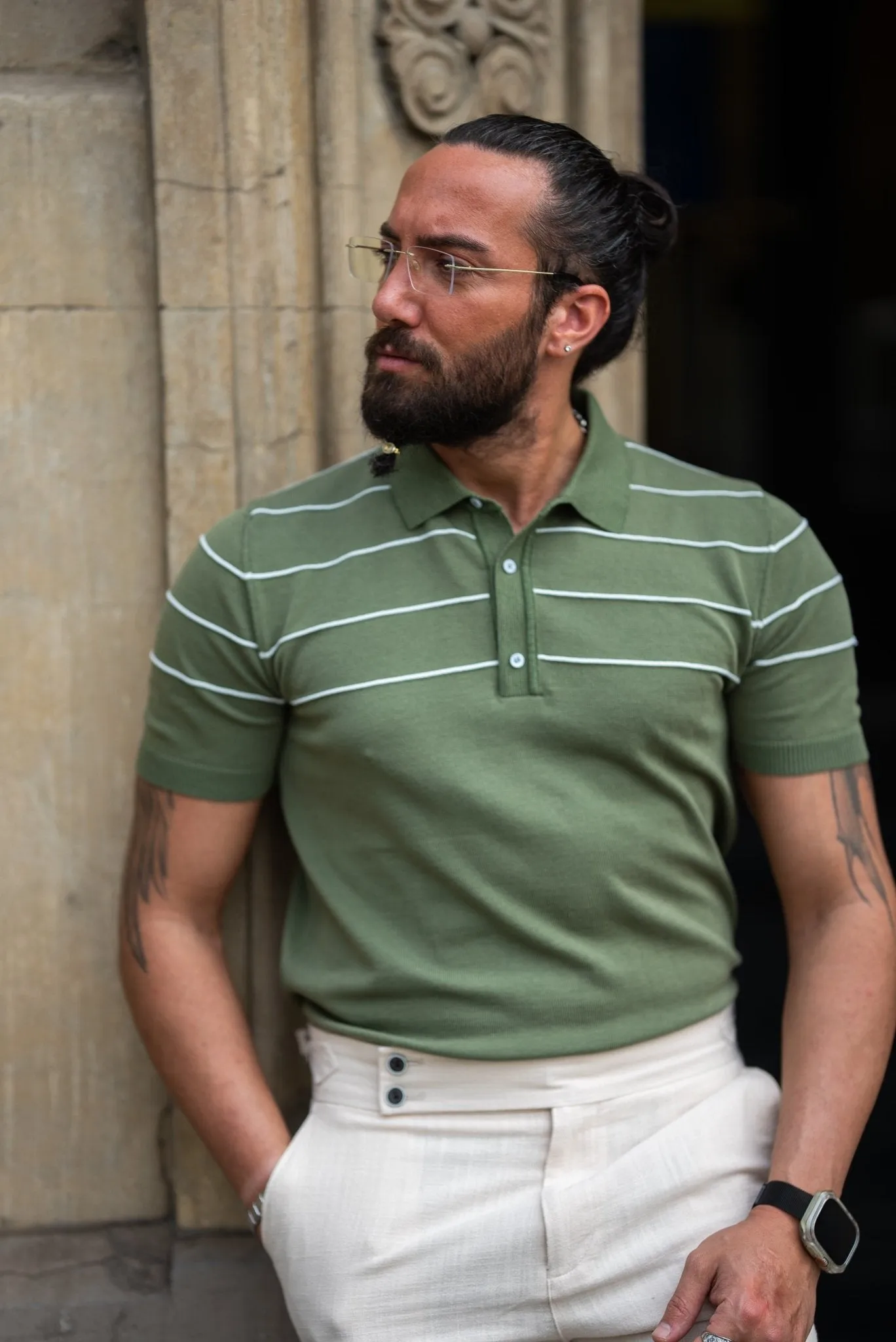 Green Polo Neck Knitwear