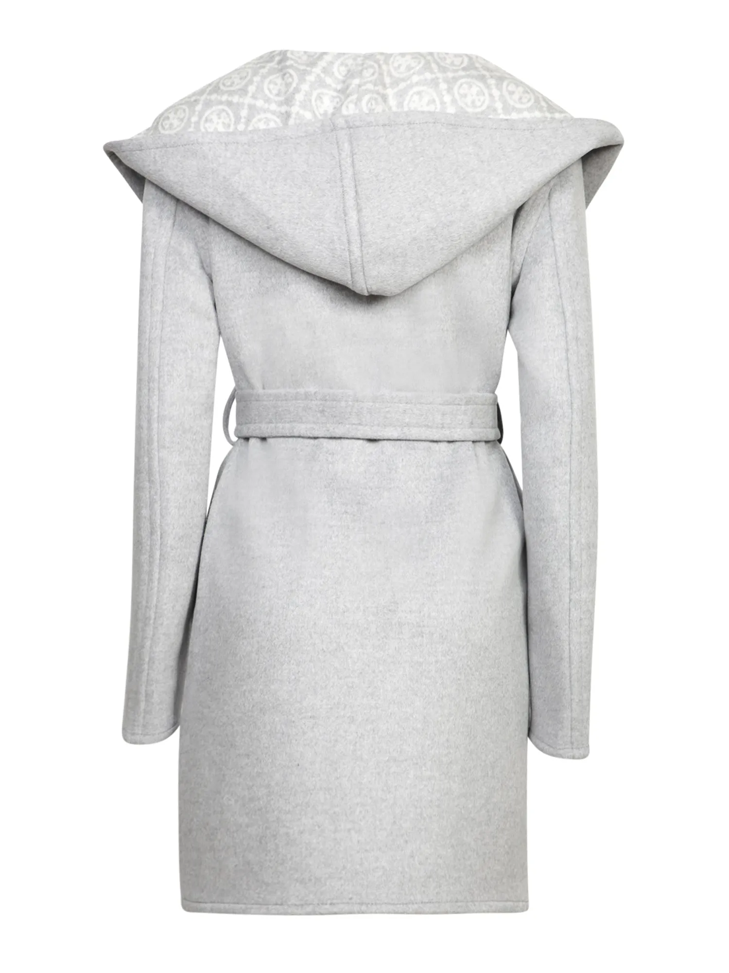 Grey Wool Hoodie Coat