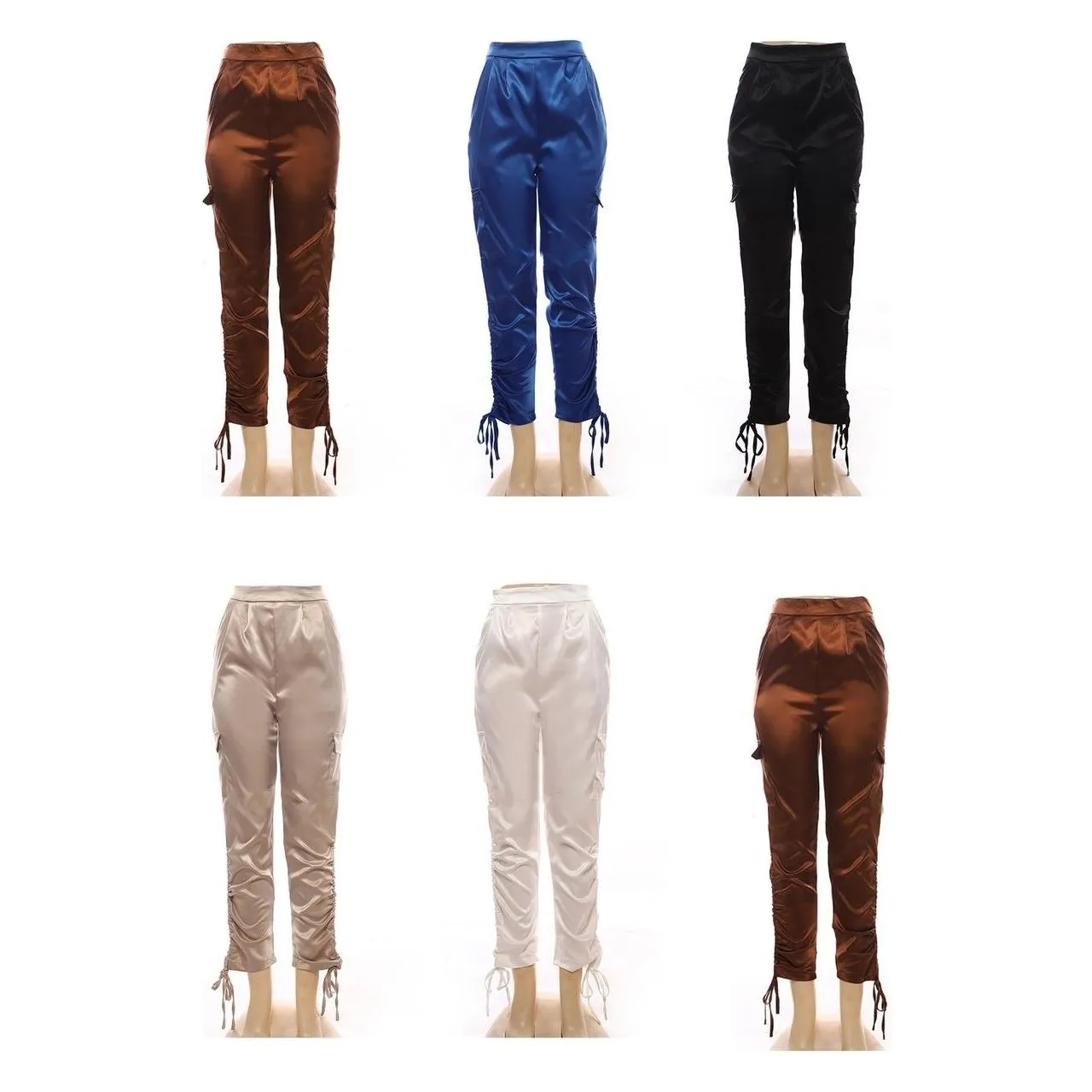 High Waisted Satin Pants