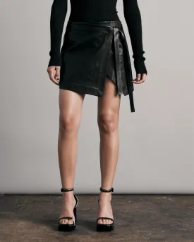 James Leather Skirt