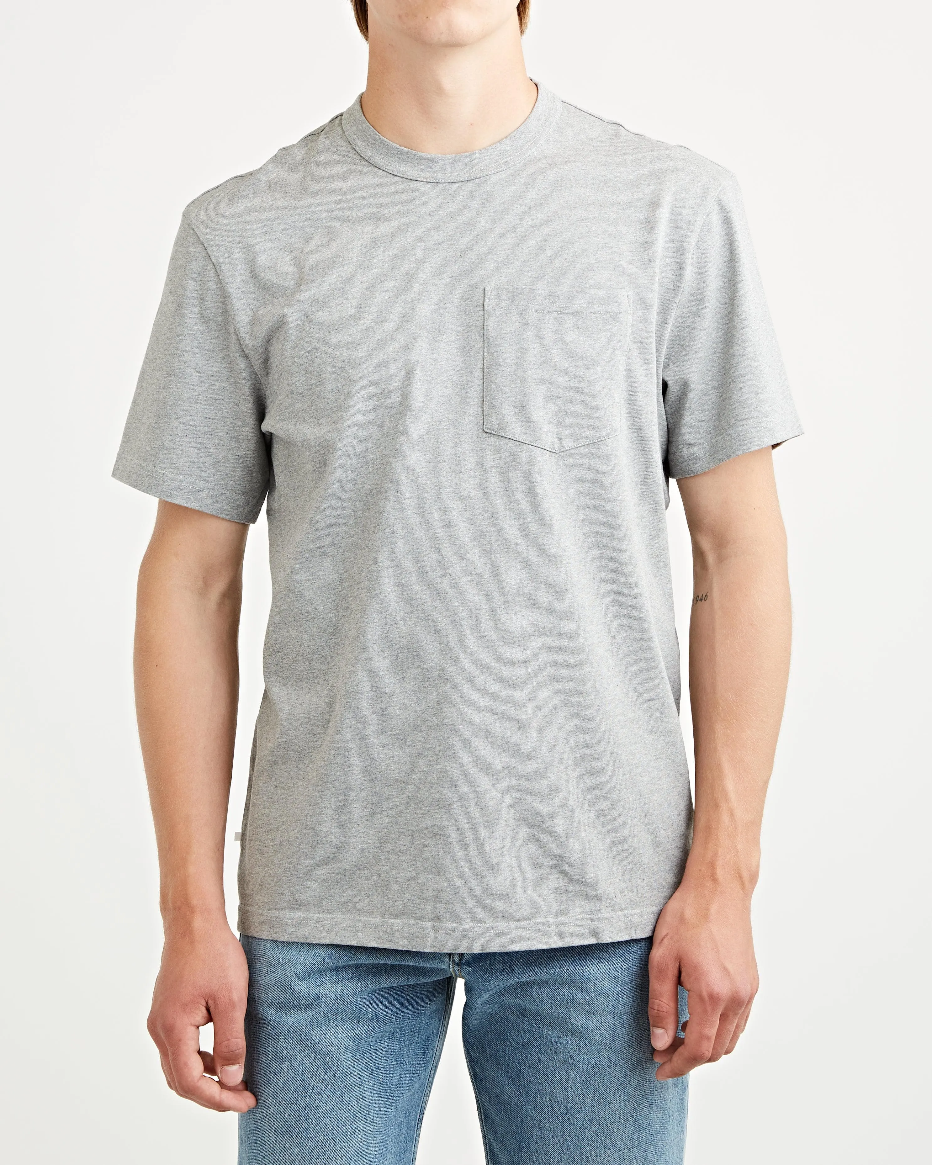 John Pocket Tee Heather Grey