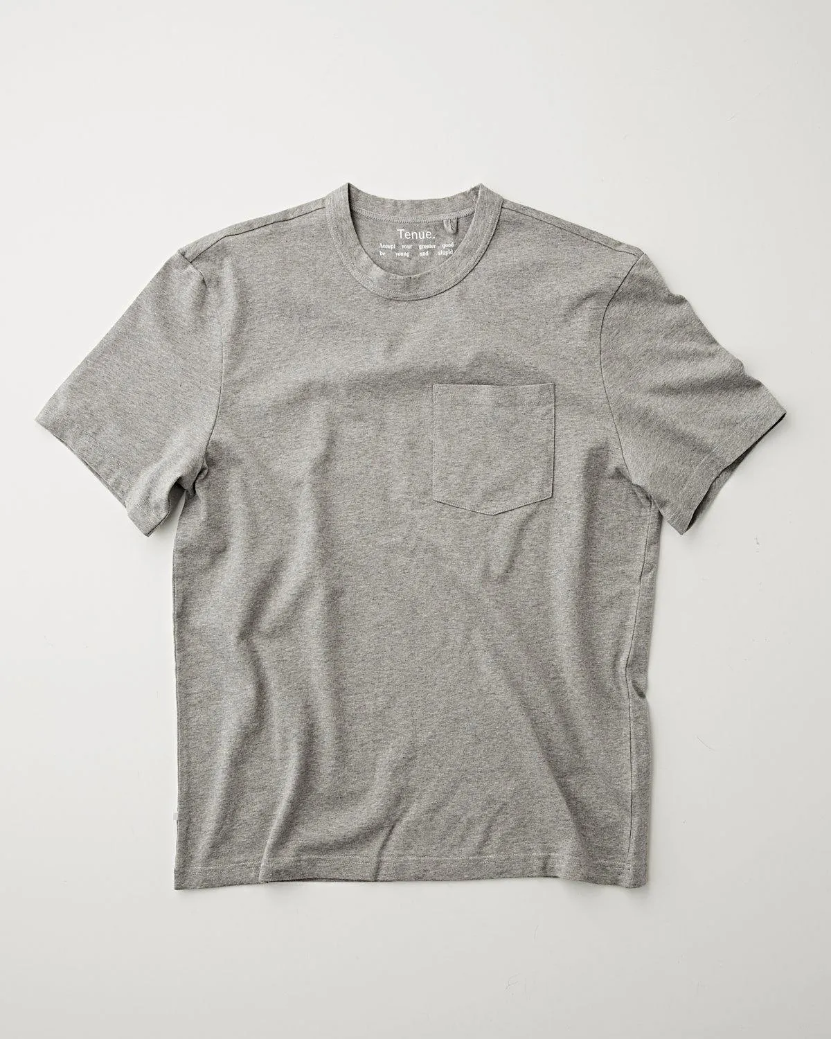 John Pocket Tee Heather Grey