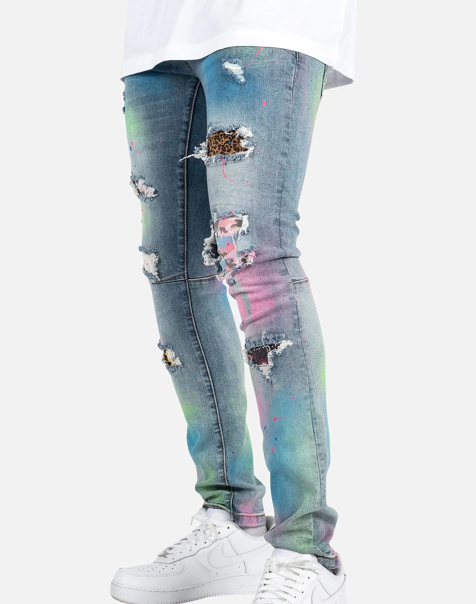 Kilogram Colorful Distressed Jeans