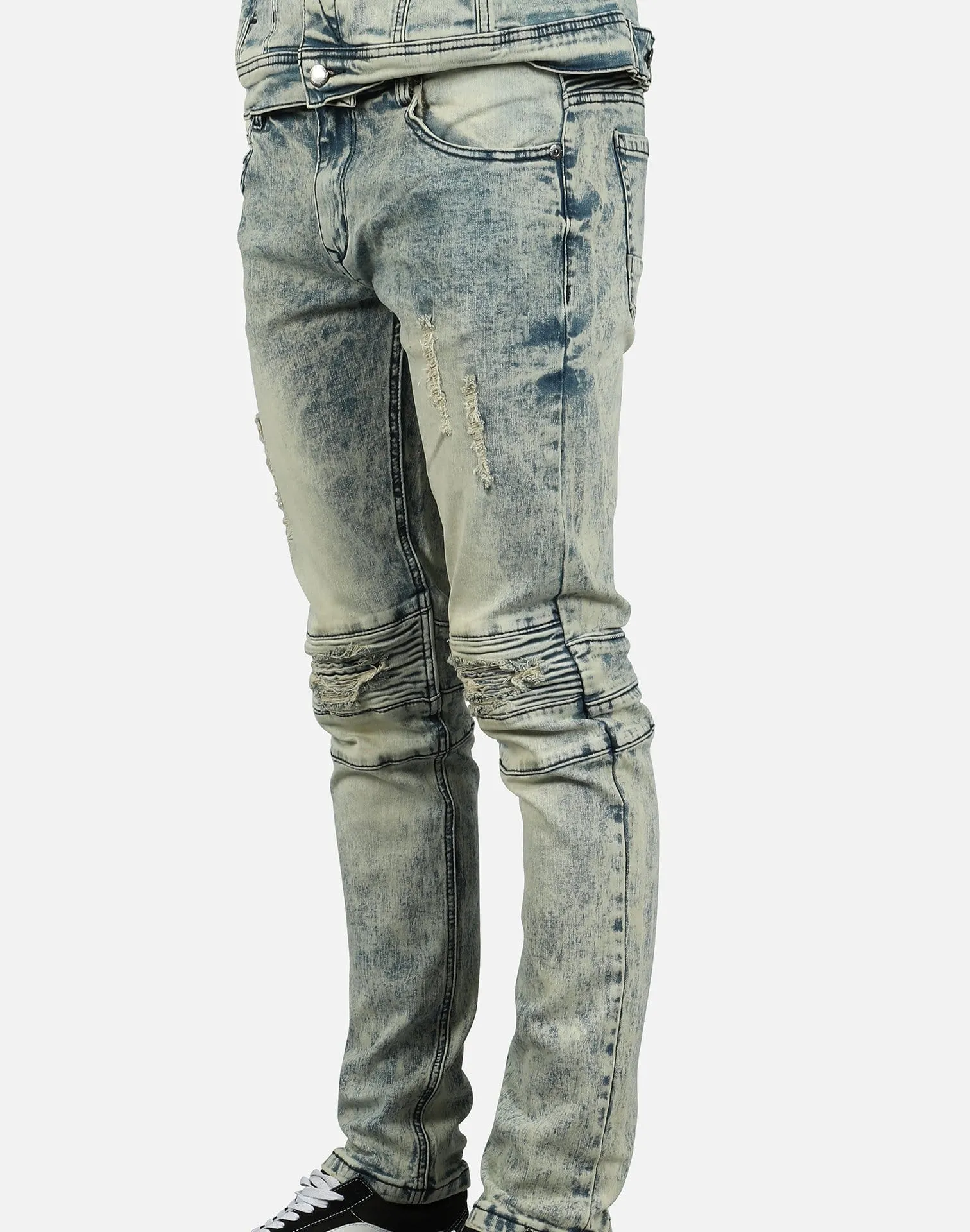 Kilogram DISTRESSED RIP MOTO JEANS