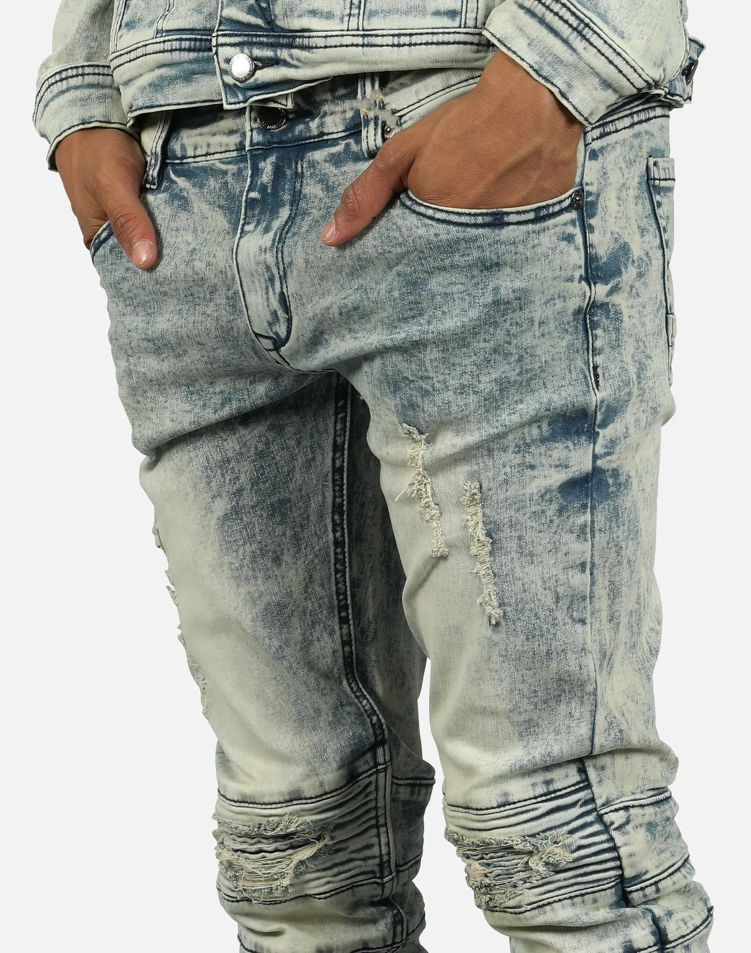 Kilogram DISTRESSED RIP MOTO JEANS