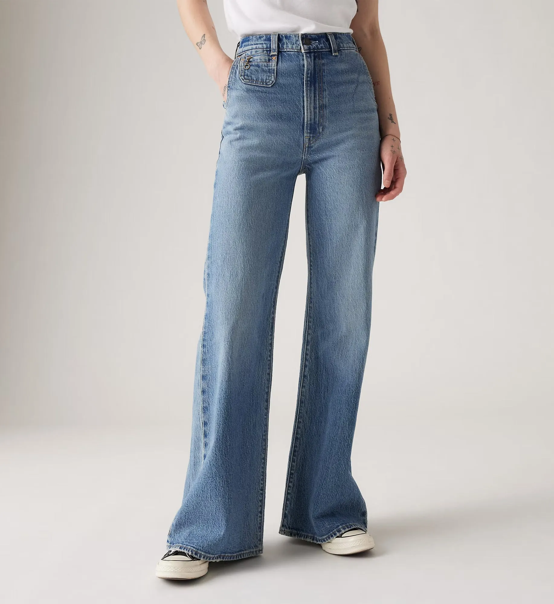 LEVI'S Ribcage Vintage Wide-Leg Denim Bells - Next Saturday
