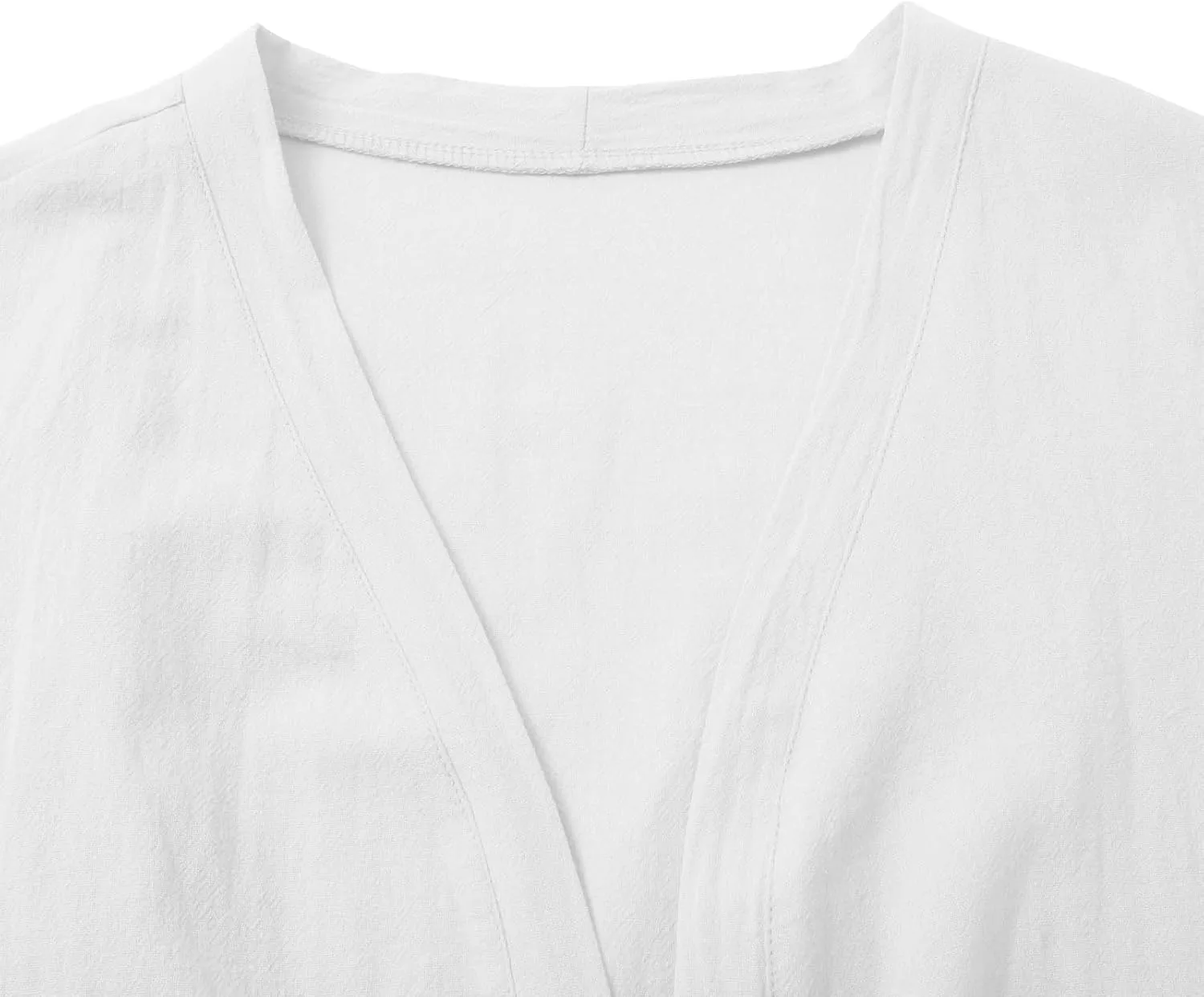 Lightweight Cardigans for Women Trendy Long Sleeve V Neck Open Front Linen Shirts Causal Gauze Outfits with Pockets