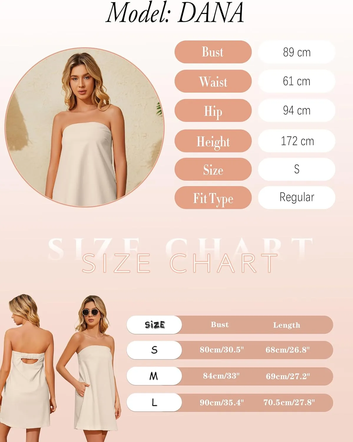 Livtany Women Off Shoulder Tube Dress Polka Dot Strapless Sleeveless with Pocket Bandeau Dress Cut Out Backless Mini Dresses