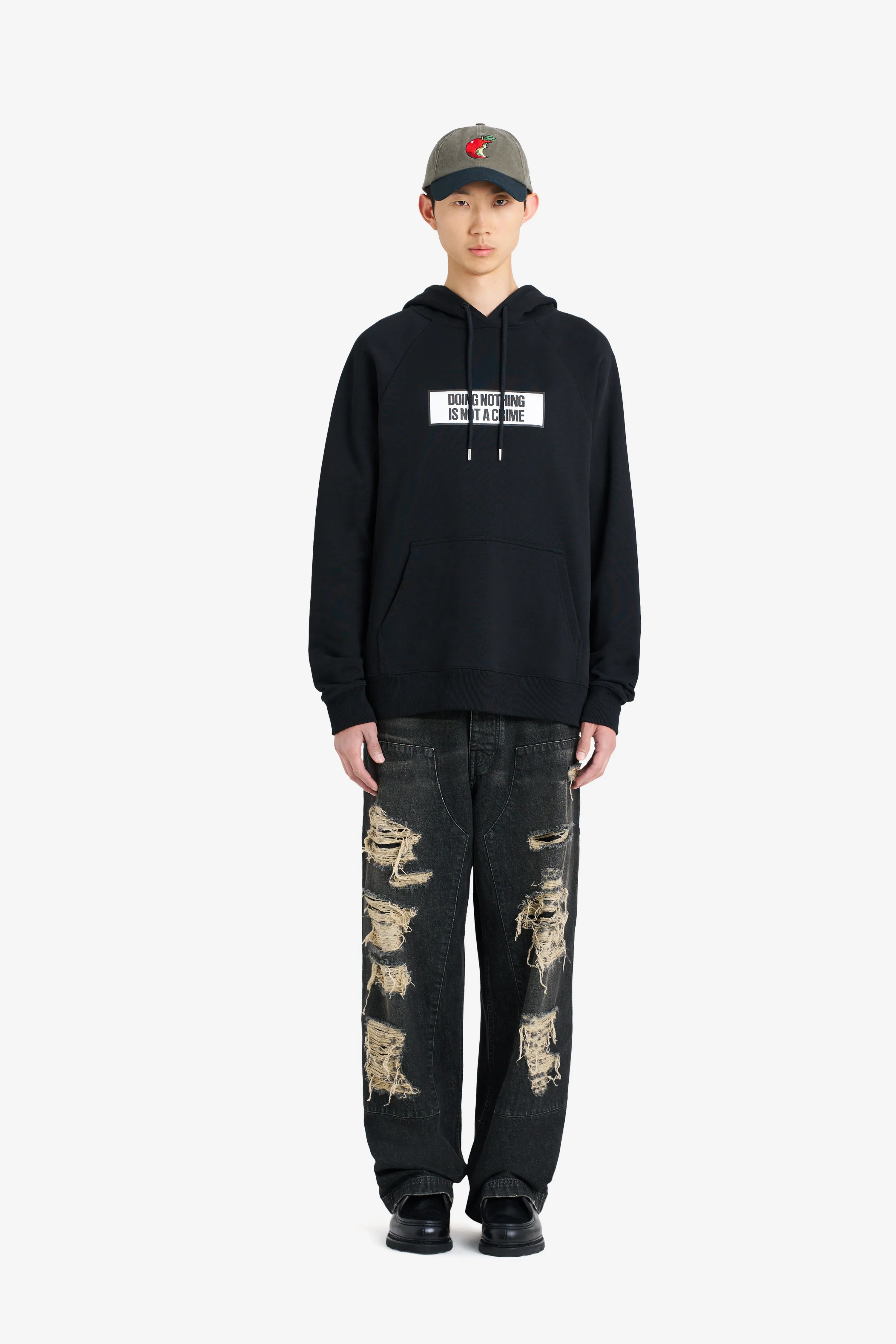 LOOSE HOODIE NOT A CRIME BLACK