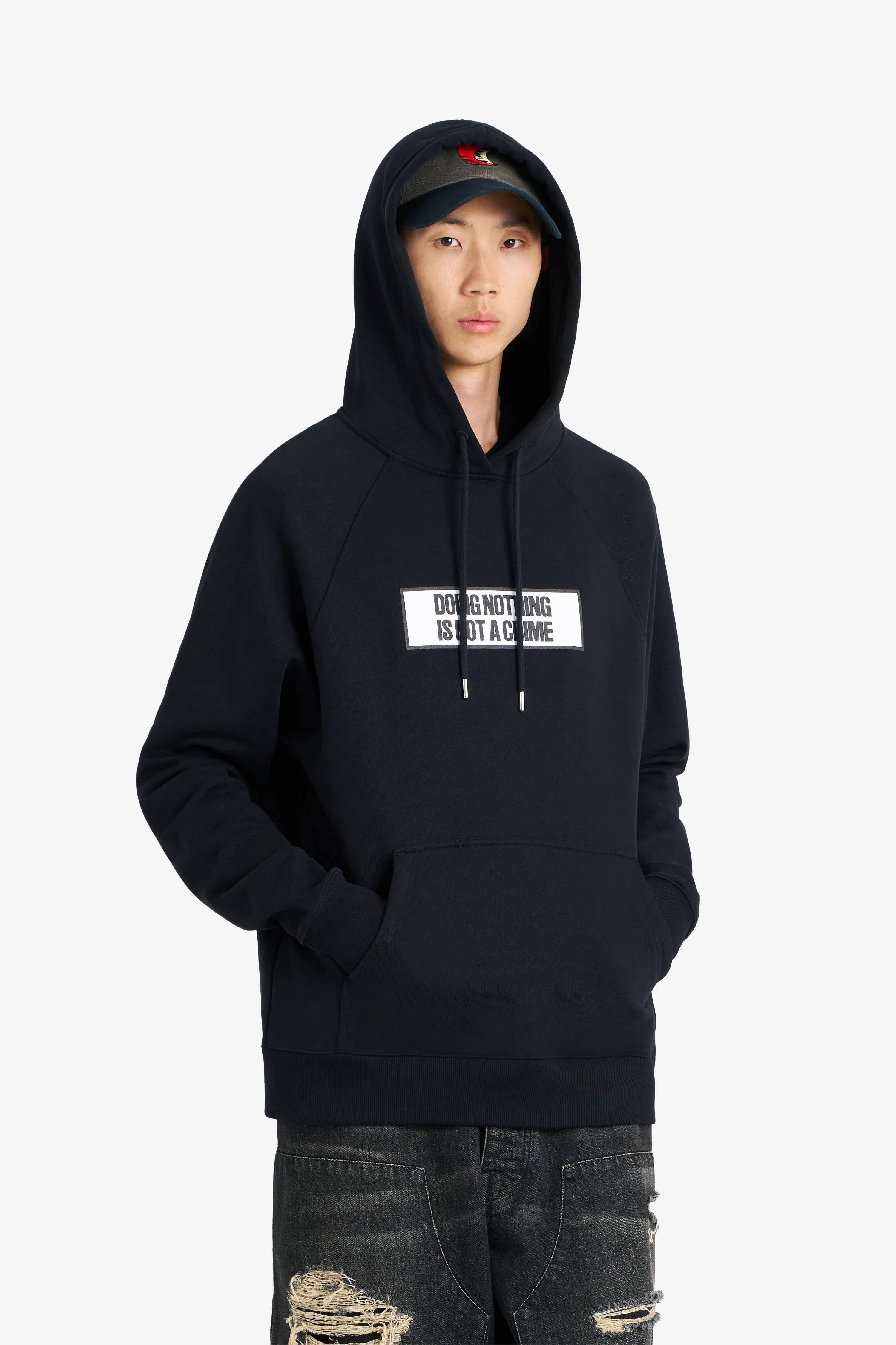 LOOSE HOODIE NOT A CRIME BLACK