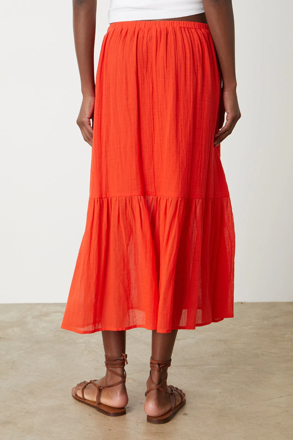 MCKENNA COTTON GAUZE TIERED SKIRT