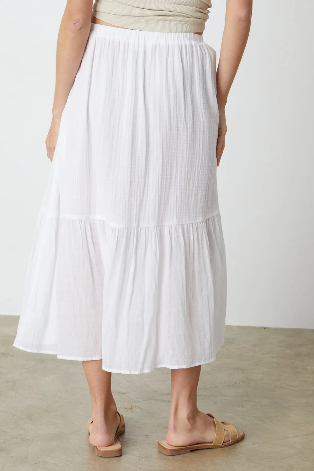 MCKENNA COTTON GAUZE TIERED SKIRT