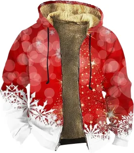 Mens Winter Coats Warm Jacket with Hood Pocket Western Cowboy 3D Printed Hooded Puffy Hooded Insulated Thicken
