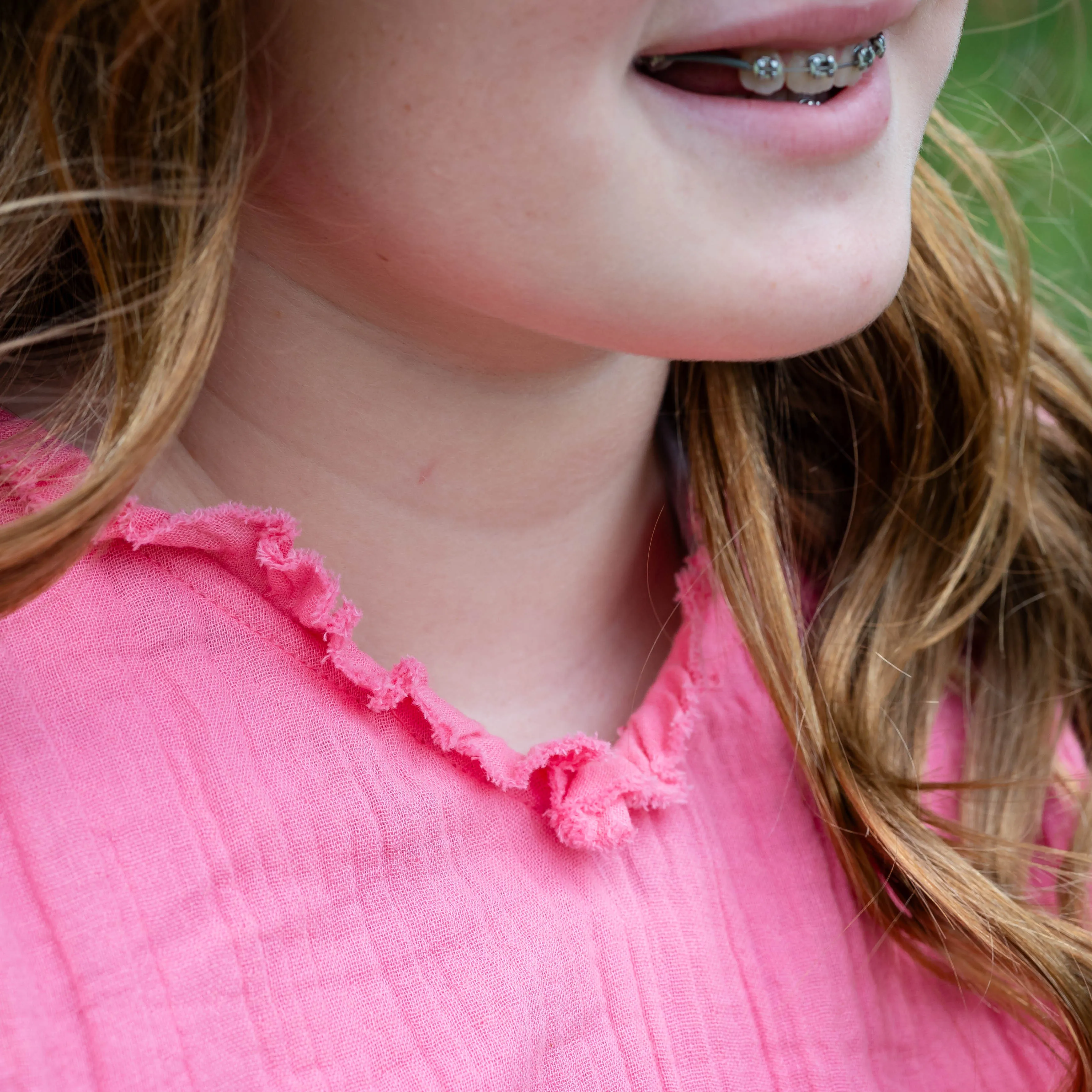 Polly Gauze Top - Peony