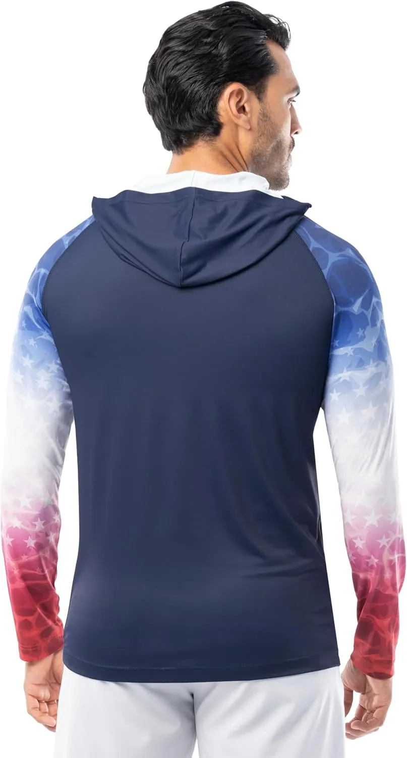 Realtree Men's Long Sleeve Patriotic Performance Fishing Hoodie