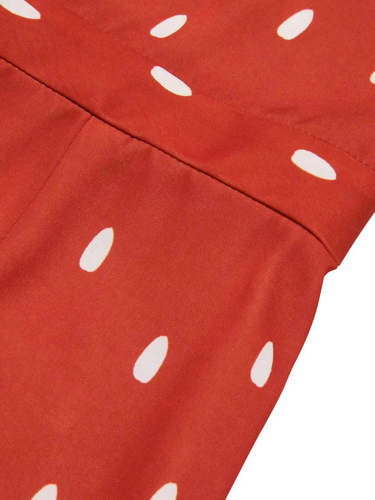 Red 1950s Strawberry Polka Dots Strawberry Straps Romper