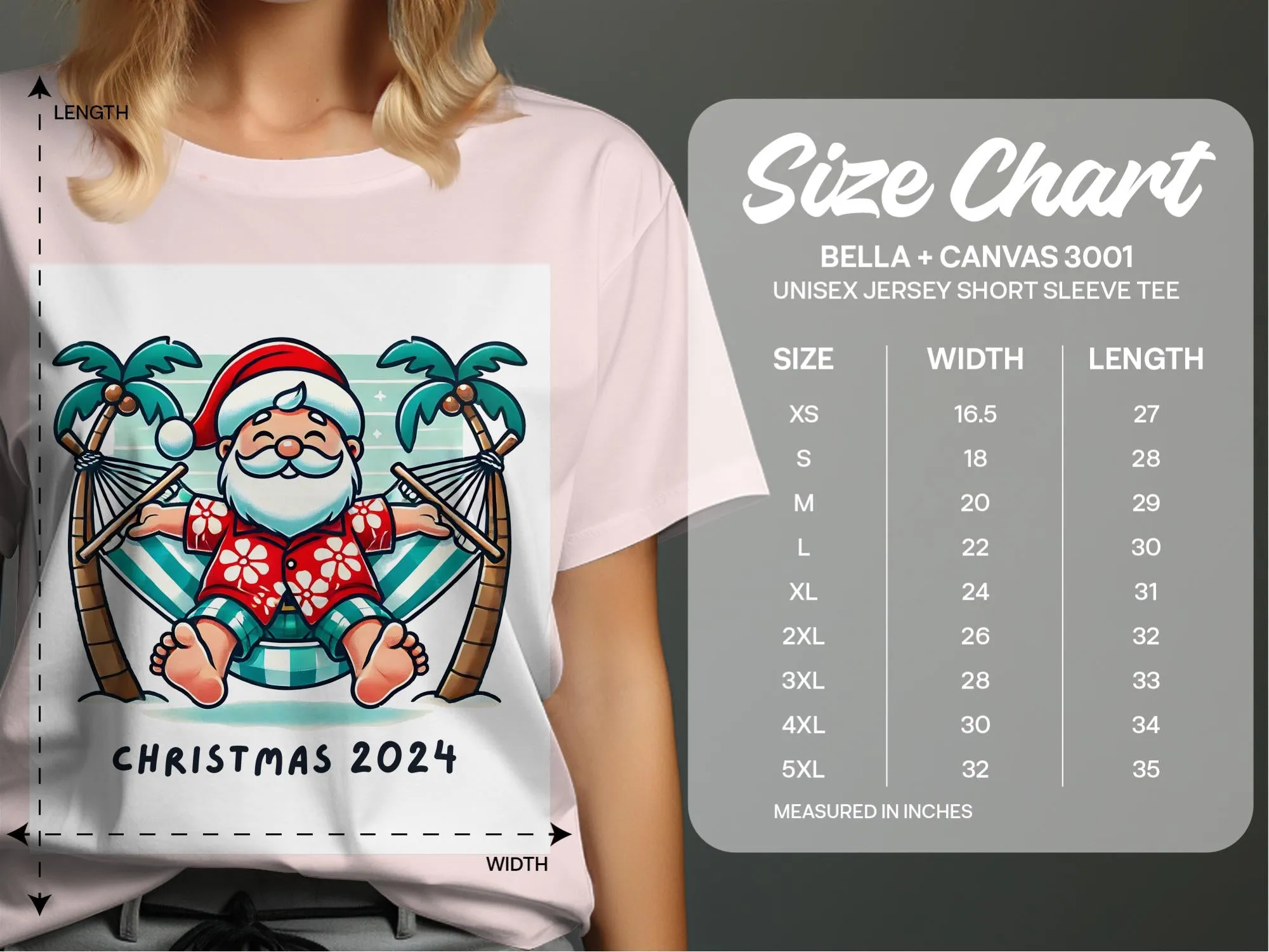 Relaxing Santa in Hammock Christmas 2024 Holiday T-Shirts