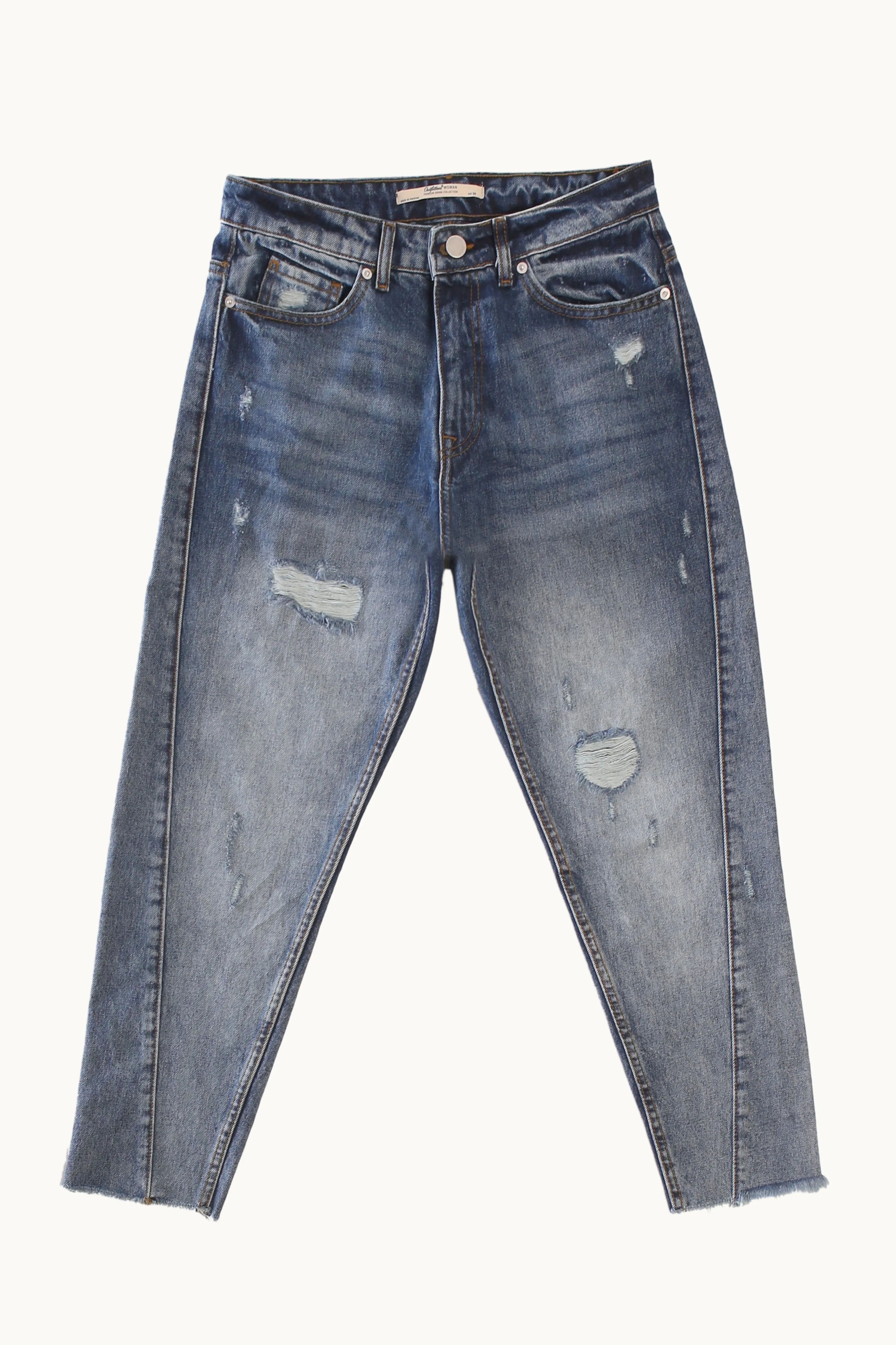 Ripped Slouchy Denim Jeans
