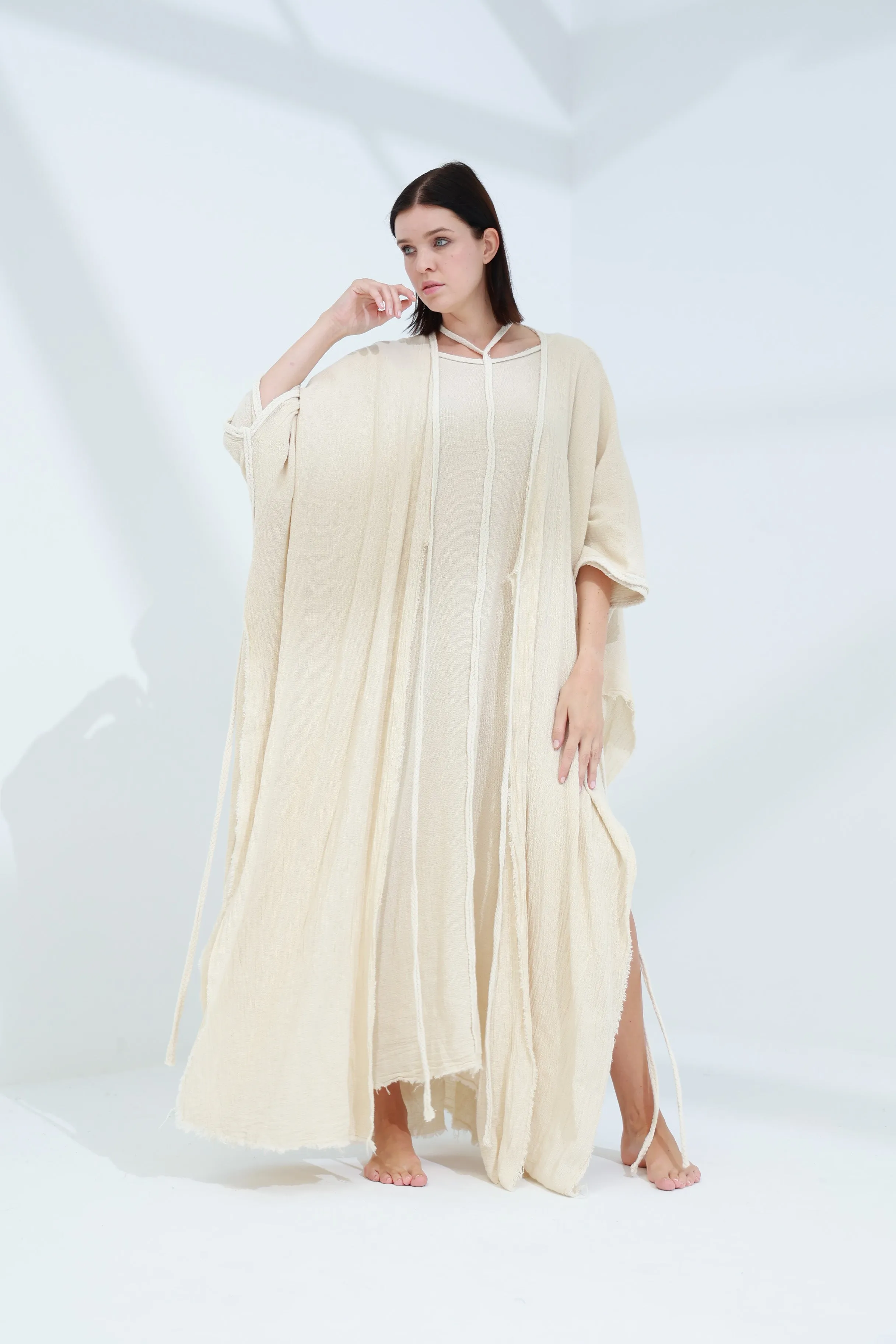Sande Linen Abaya Burro