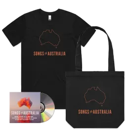 Songs for Australia / Black T-shirt   CD   Tote Bundle