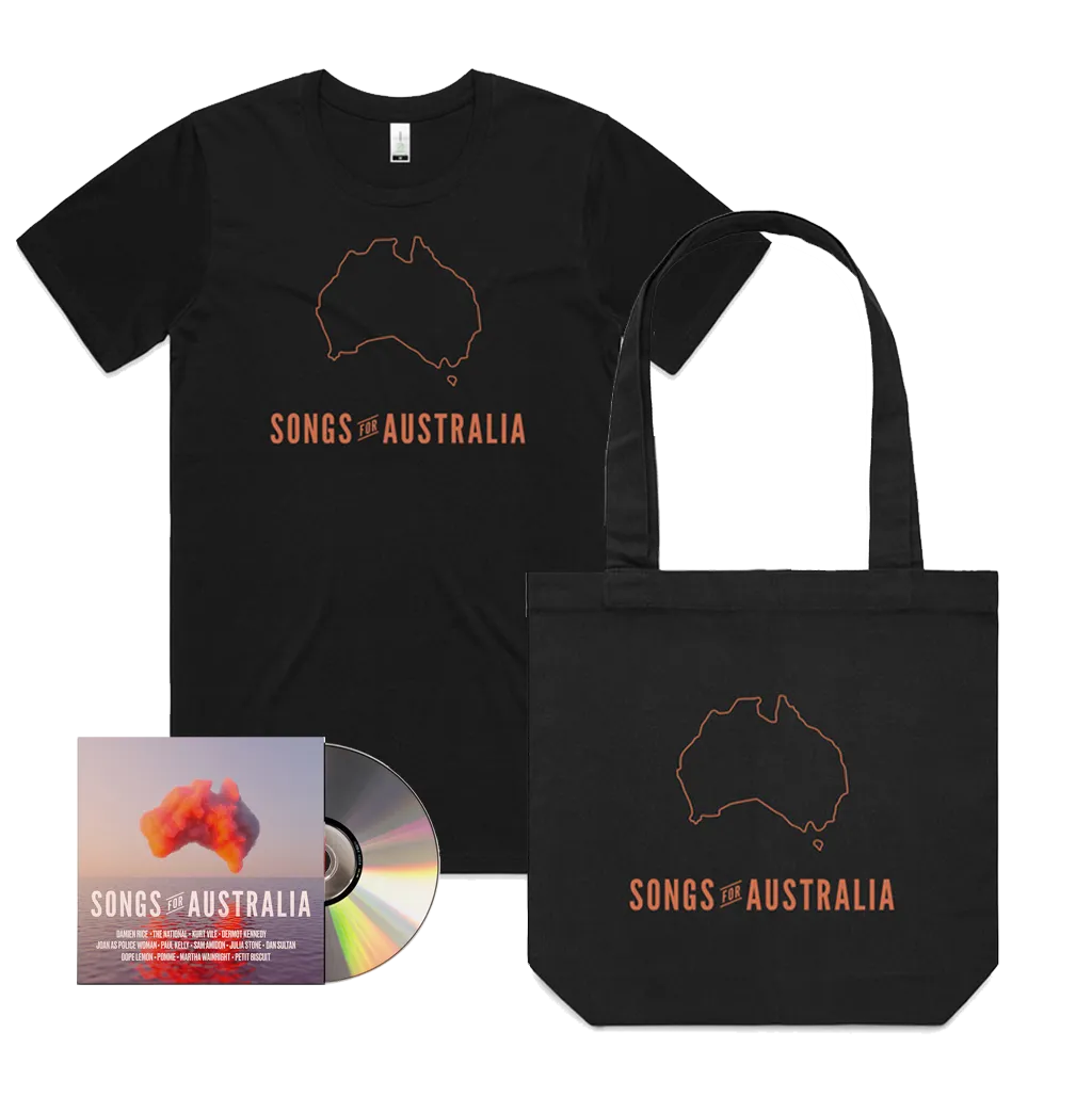 Songs for Australia / Black T-shirt   CD   Tote Bundle