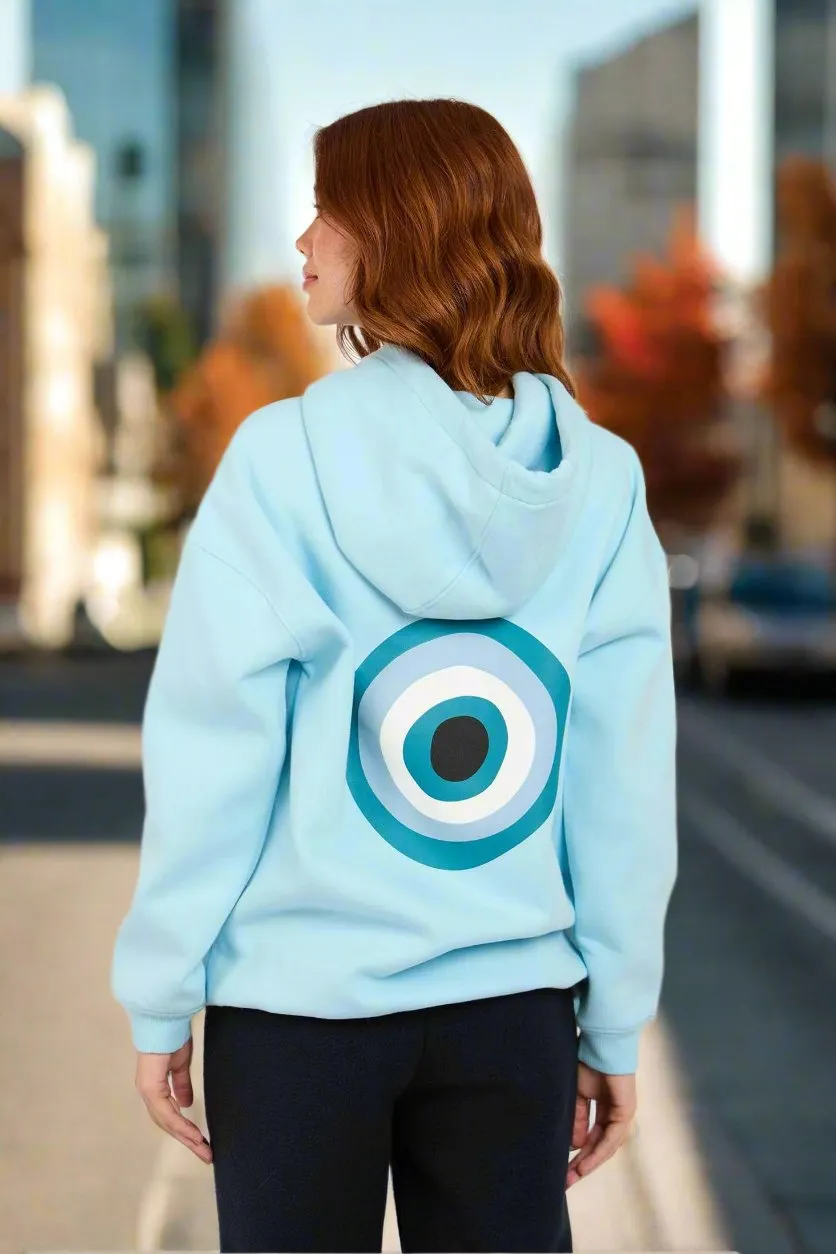 Sweat Shirt Loose Back Printed Hoodie