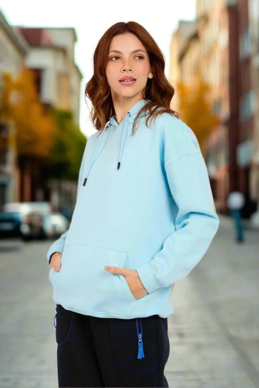 Sweat Shirt Loose Back Printed Hoodie