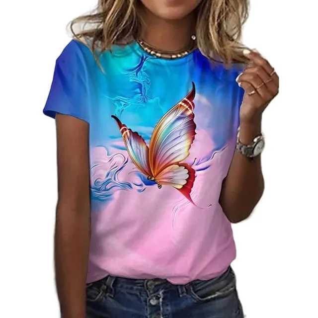 Sweet Printed Spandex Poly T-Shirt