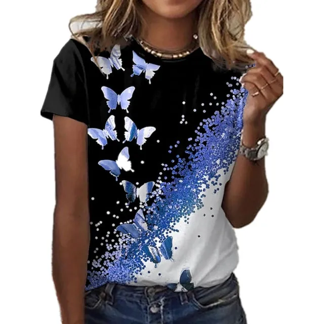 Sweet Printed Spandex Poly T-Shirt