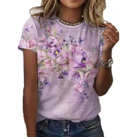 Sweet Printed Spandex Poly T-Shirt