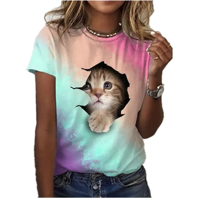 Sweet Printed Spandex Poly T-Shirt