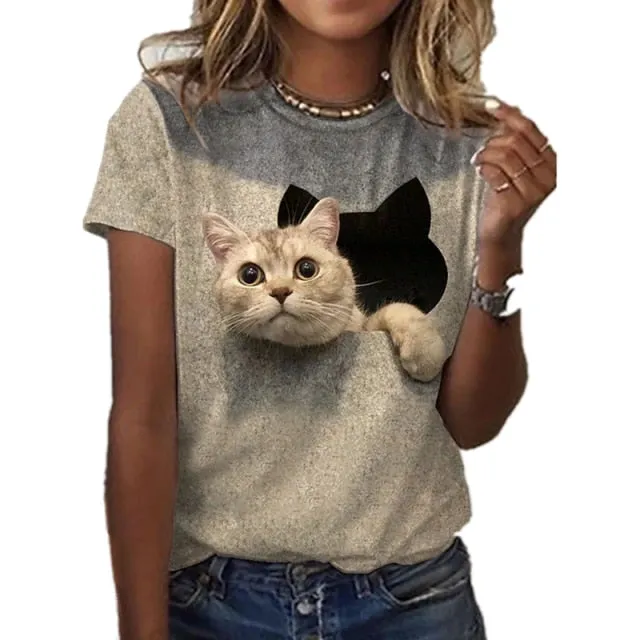Sweet Printed Spandex Poly T-Shirt