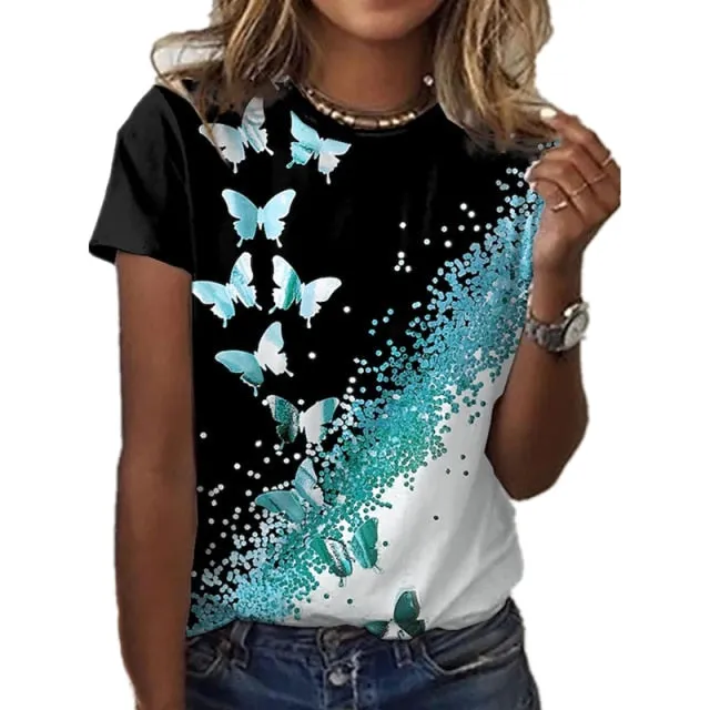 Sweet Printed Spandex Poly T-Shirt