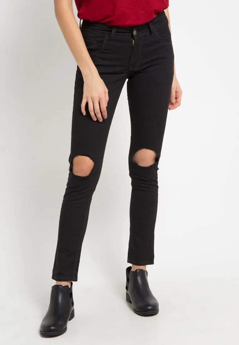 Third Day LB013i Ladies Denim Black Destroyed